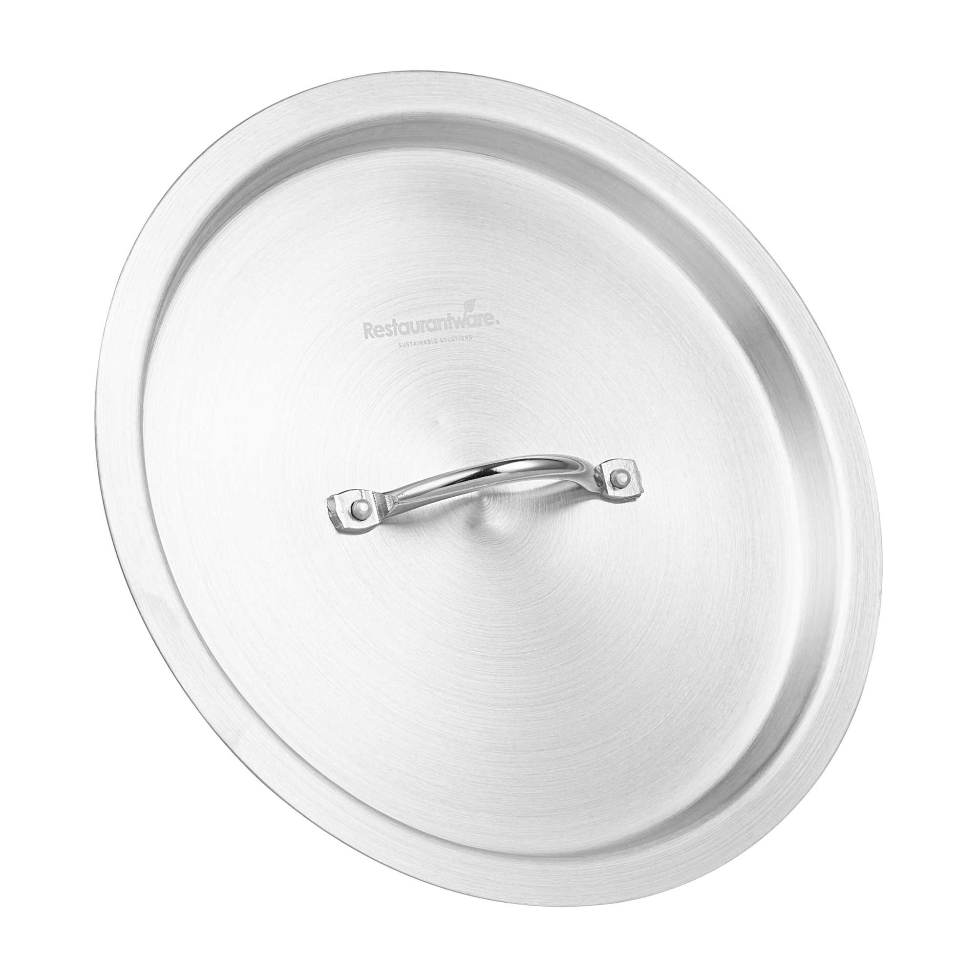 Met Lux Aluminum Sauce Pan Lid - Fits 7 qt Pan - 12 1/4" × 12 1/4" × 1 1/4" - 6 count box