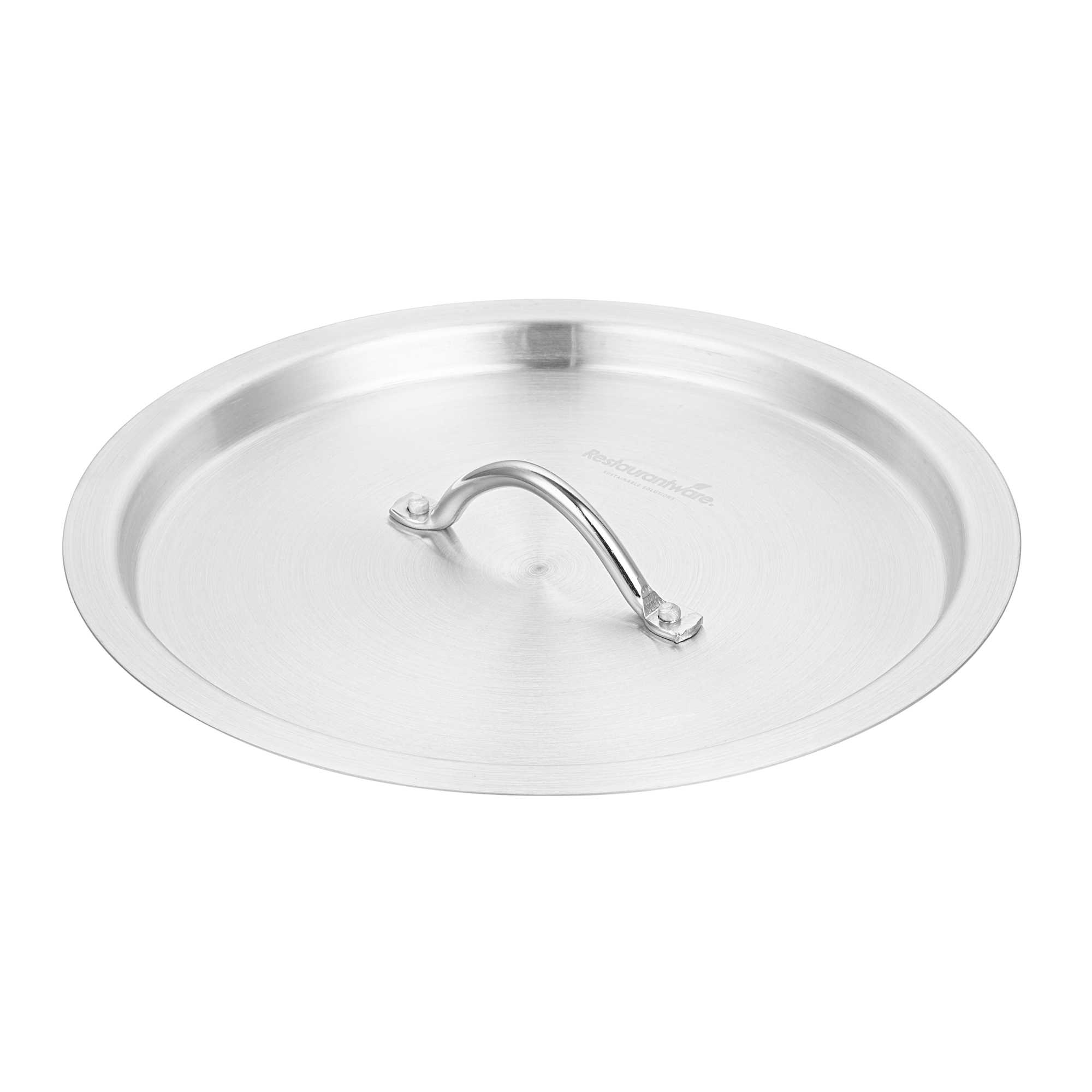 Met Lux Aluminum Sauce Pan Lid - Fits 7 qt Pan - 12 1/4" × 12 1/4" × 1 1/4" - 6 count box