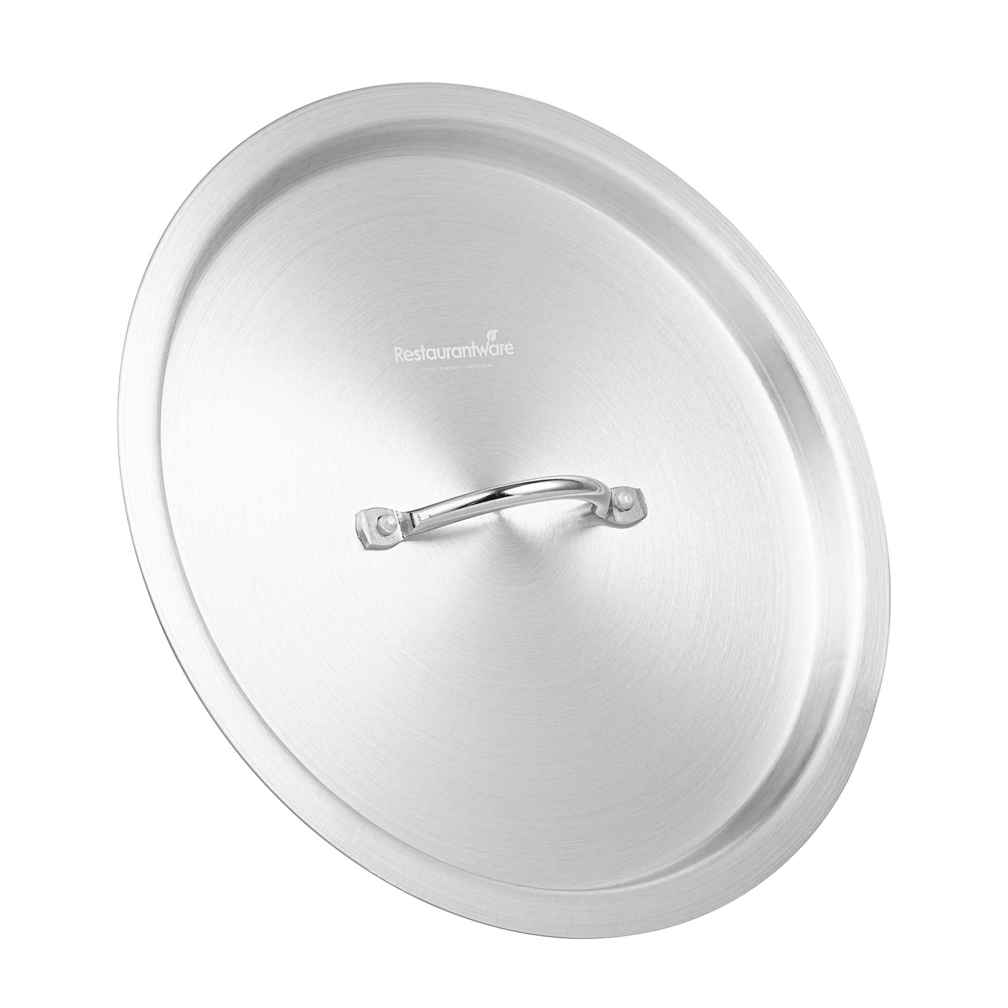 Met Lux Aluminum Sauce Pan Lid - Fits 10 qt Pan - 12 3/4" × 12 3/4" × 1 1/2" - 6 count box