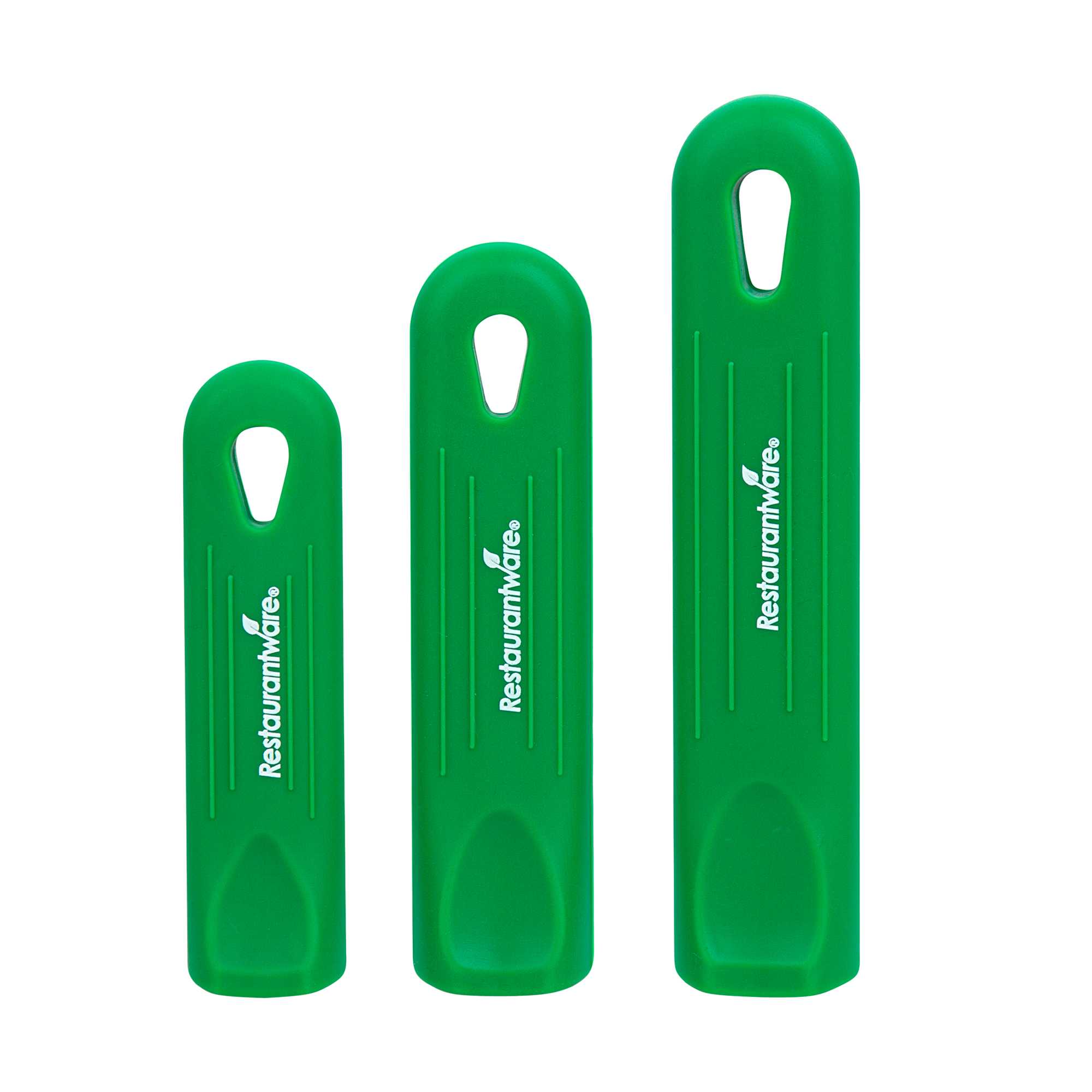 Met Lux 3-Piece Green Silicone Removable Pan Handle Sleeve Set - For 2.75 to 10 qt Aluminum Sauce Pans, 7" to 14" Fry Pans - 1 count box