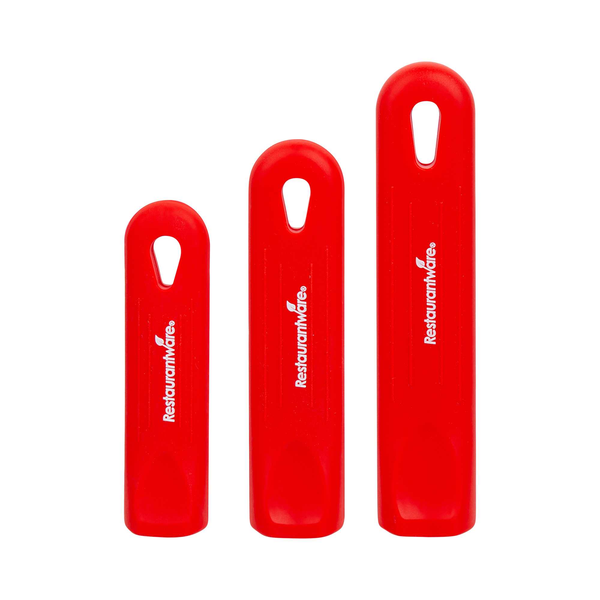 Met Lux 3-Piece Red Silicone Removable Pan Handle Sleeve Set - For 2.75 to 10 qt Aluminum Sauce Pans, 7" to 14" Fry Pans - 1 count box