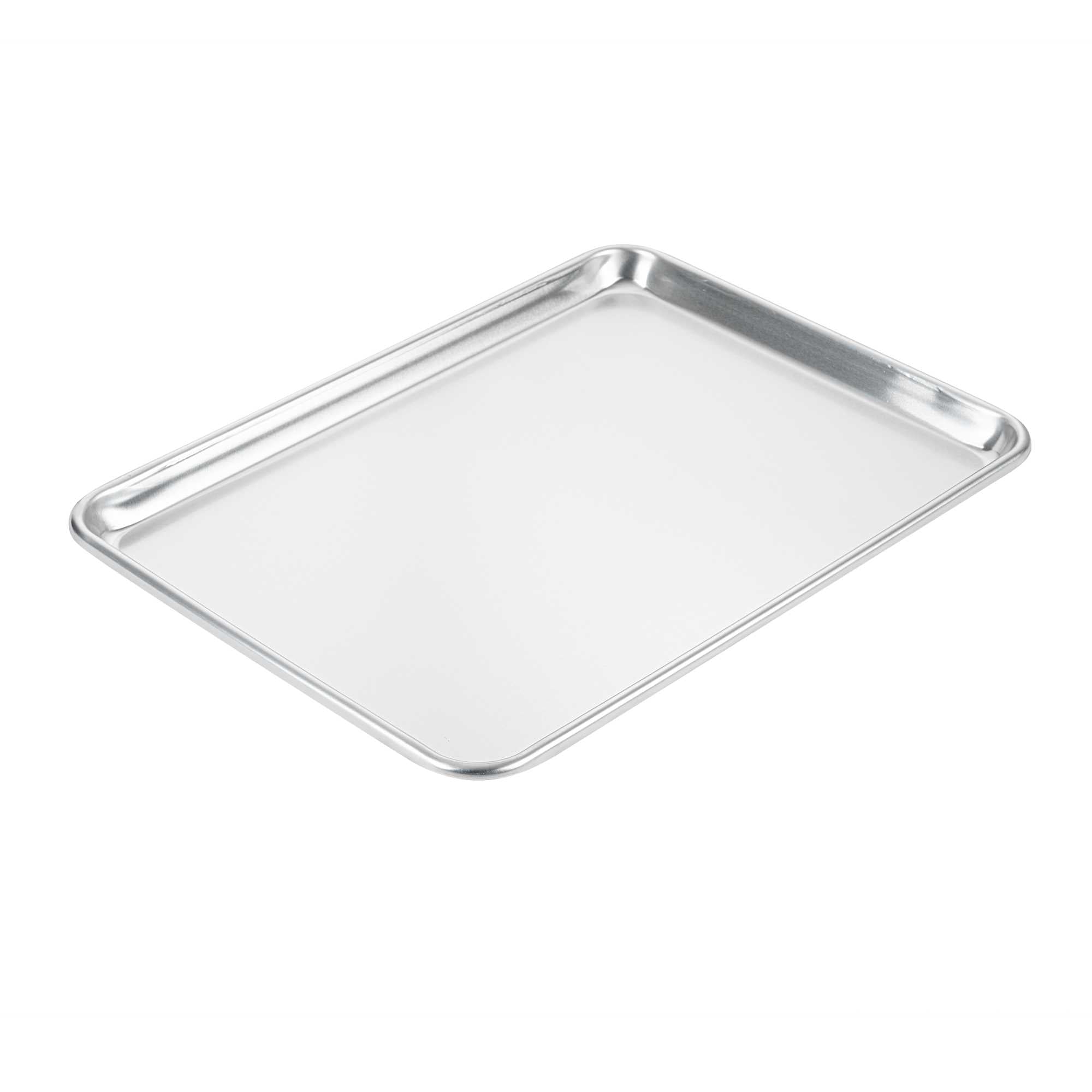 Met Lux 12-gauge Half Size Aluminum Bun / Sheet Pan - Heavy -Duty, Open Beaded Rim - 13" x 18" x 1" - 1 Count Box