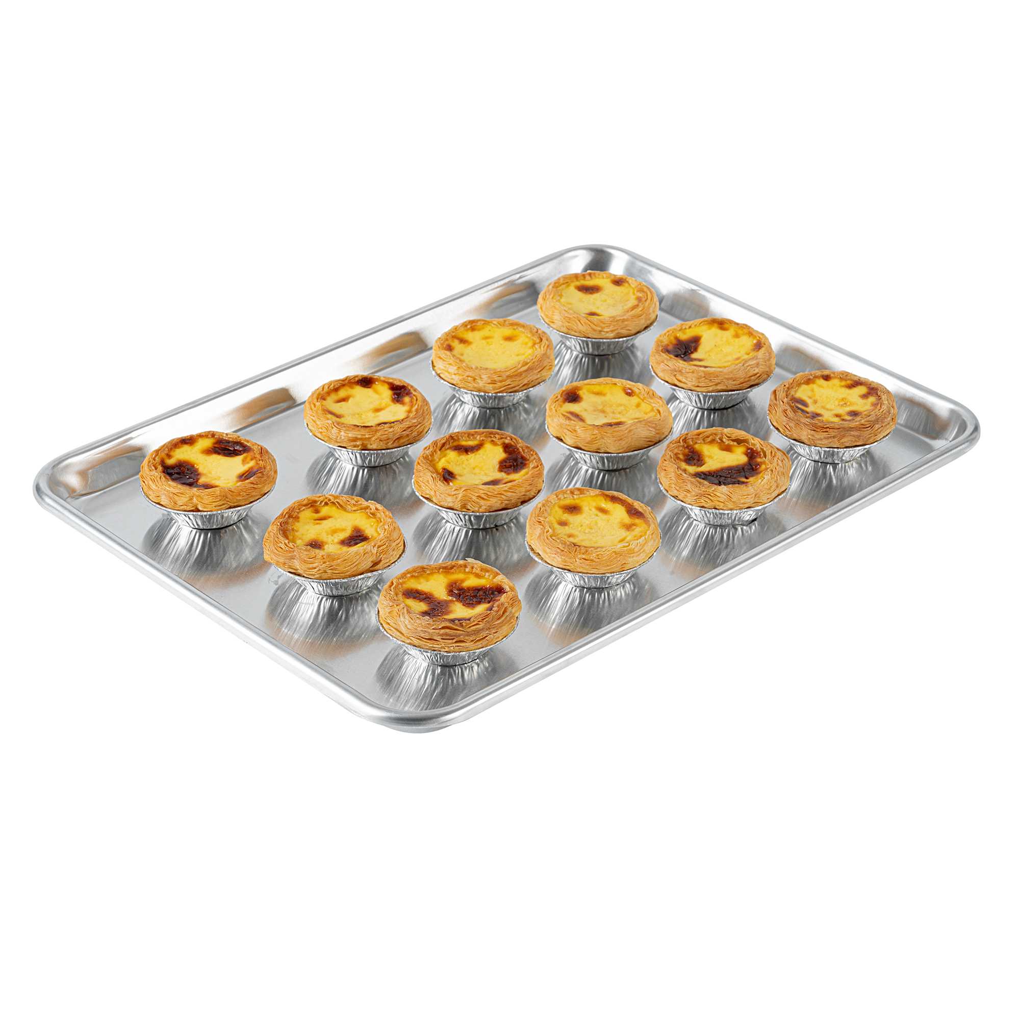 Met Lux 12-gauge Half Size Aluminum Bun / Sheet Pan - Heavy -Duty, Open Beaded Rim - 13" x 18" x 1" - 1 Count Box