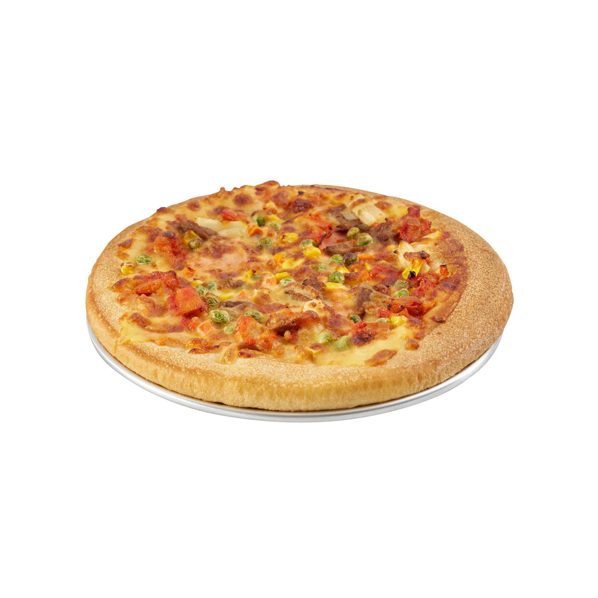 Pizzaly Aluminum Wide Rim Pizza Pan - 9" × 9" - 144 count box