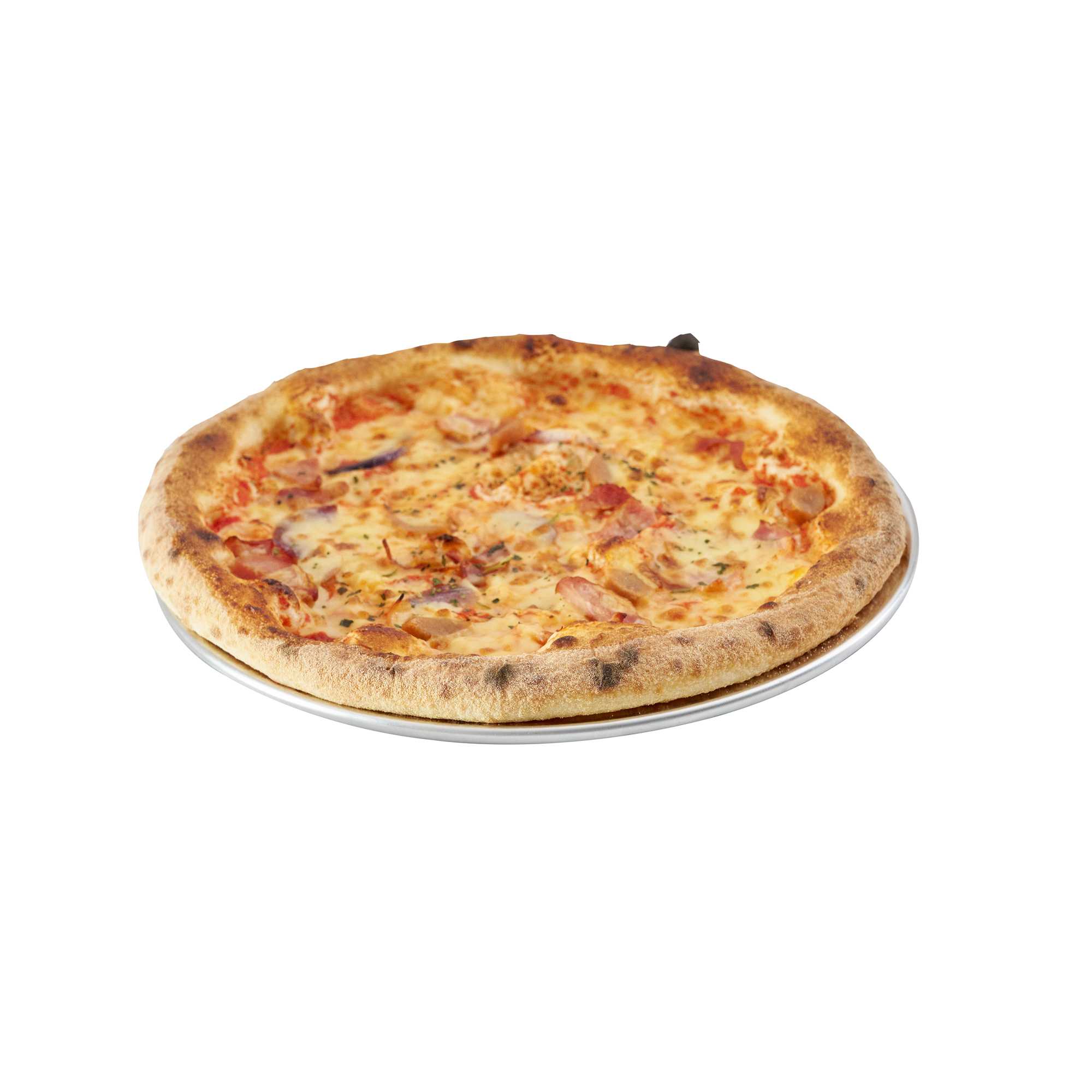 Pizzaly Aluminum Wide Rim Pizza Pan - 10" x 10" - 1 count box