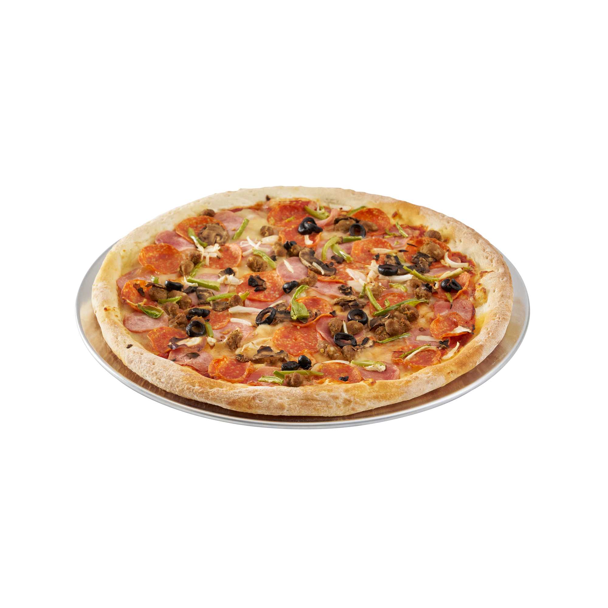 Pizzaly Aluminum Wide Rim Pizza Pan - 15" x 15" - 1 count box