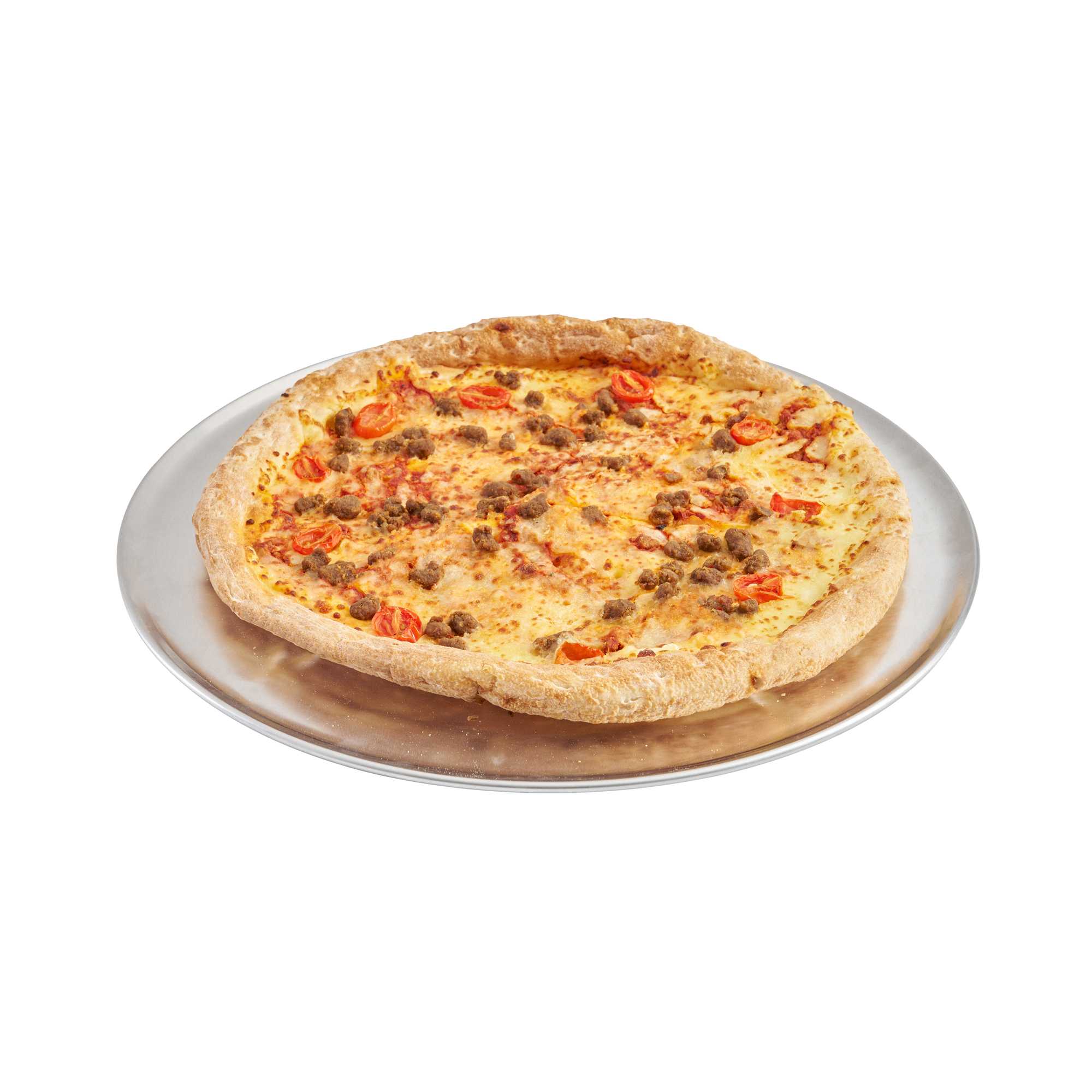 Pizzaly Aluminum Coupe Pizza Pan - 17" x 17" - 1 count box