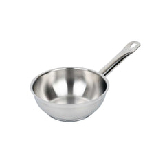 German Standard 1 qt Stainless Steel Saucier Pan - with Aluminum-Clad Bottom, Welded Hollow Handle - 12 count box