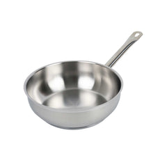 German Standard 3 qt Stainless Steel Saucier Pan - with Aluminum-Clad Bottom, Welded Hollow Handle - 1 count box