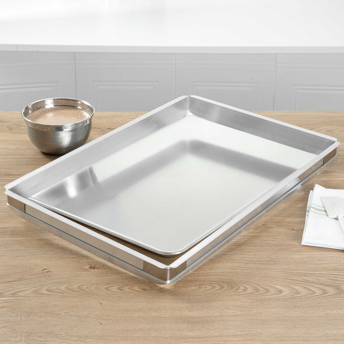 Pastry Tek Aluminum Full Size Sheet Pan Extender - 24 1/2" x 16 1/2" x 2" - 1 count box