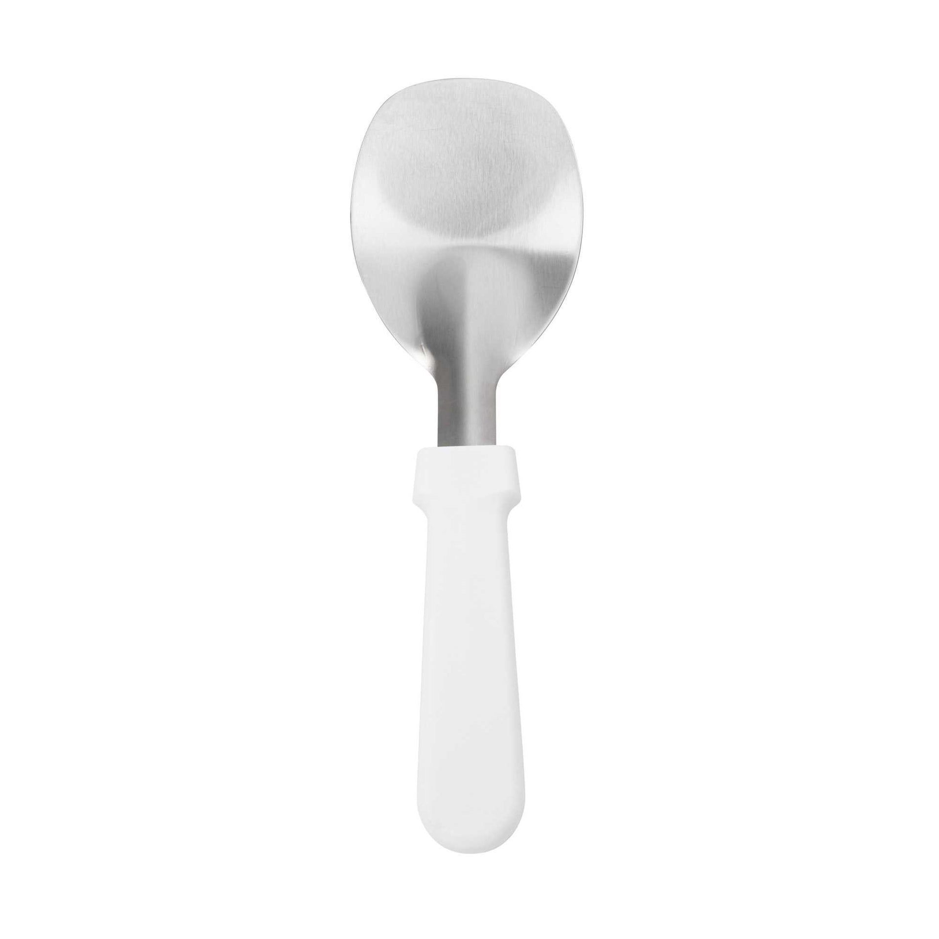 Scoop Haus Stainless Steel Ice Cream Spade - with White Handle - 10" x 3" x 1 1/4" - 1 count box