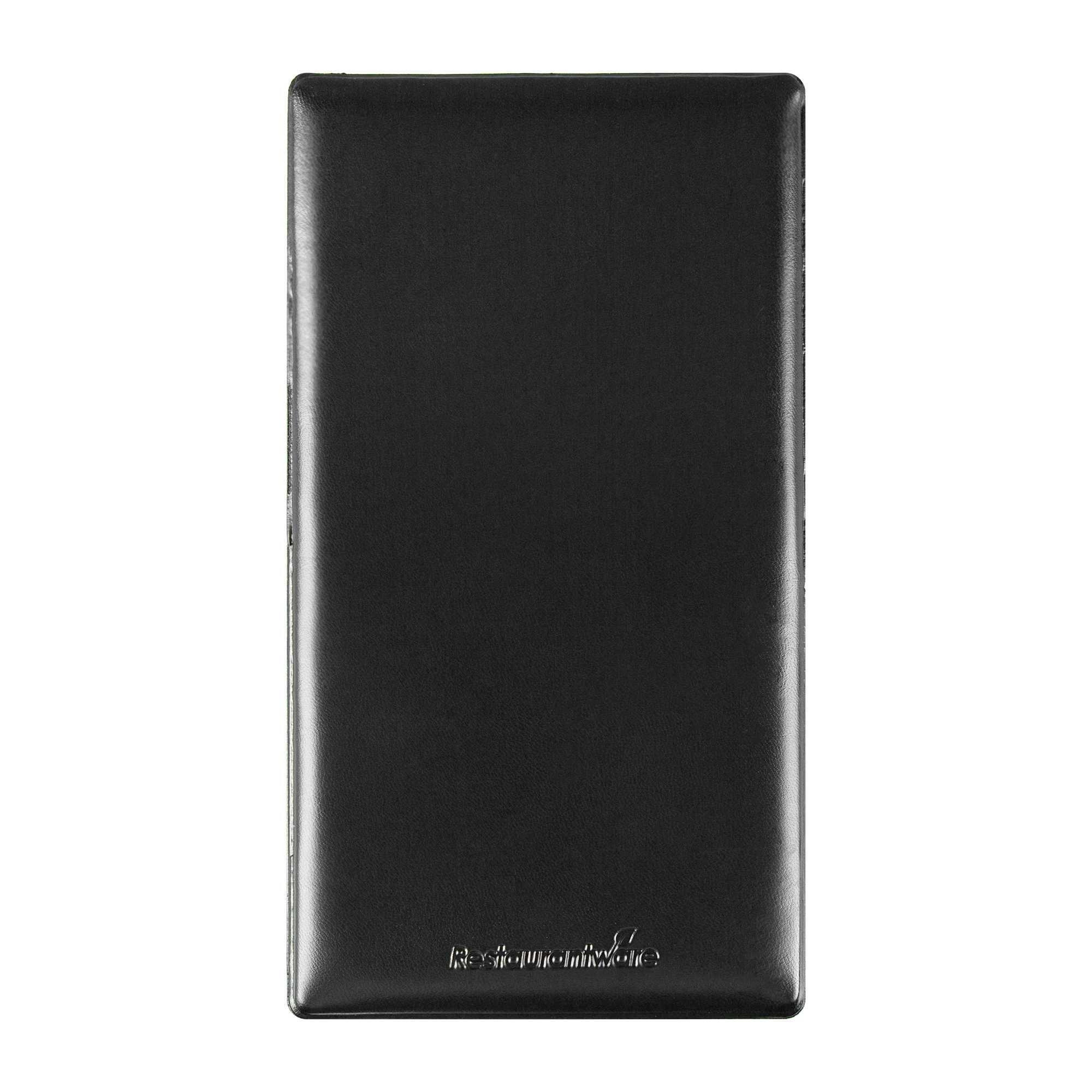 Chef 101 Black Single Panel Guest Check Presenter - 5" x 9" - 48 count box