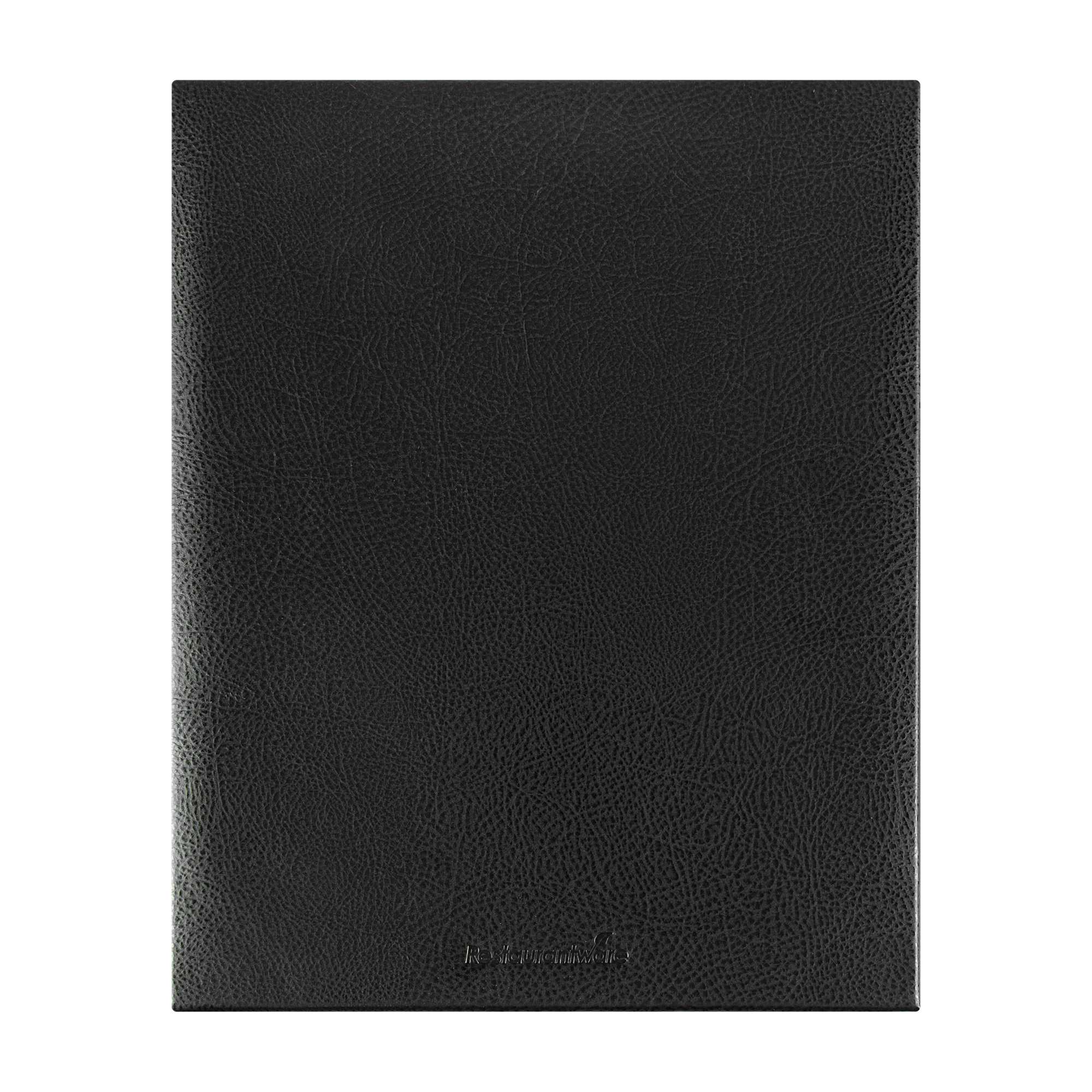 Chef 101 Black Vinyl Menu Board - Single Panel, 1-View - 8 1/2" x 11" - 24 count box