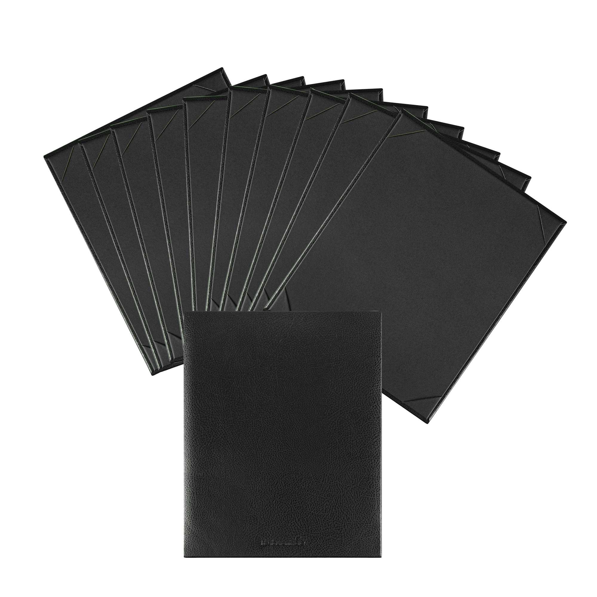 Chef 101 Black Vinyl Menu Board - Single Panel, 1-View - 8 1/2" x 11" - 24 count box