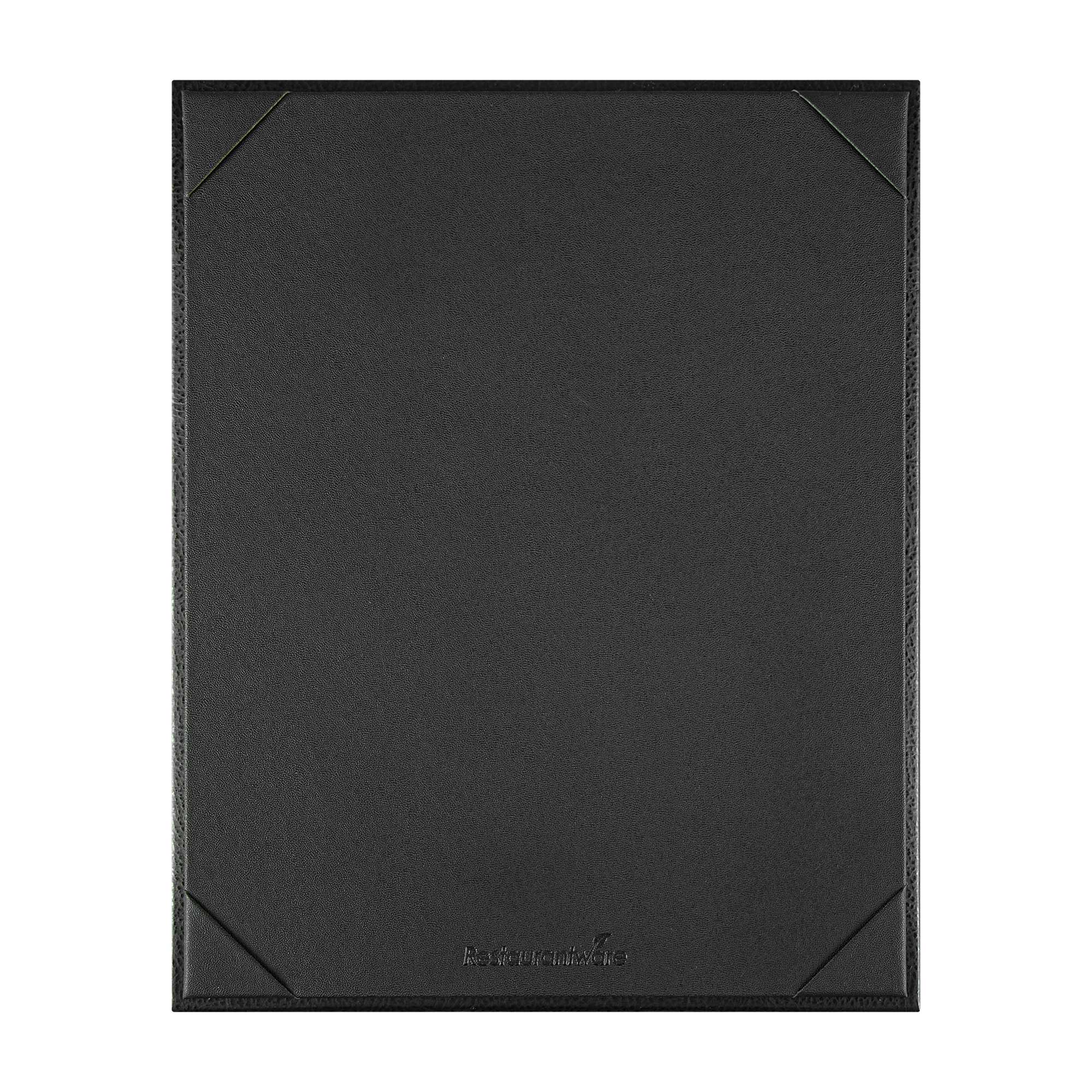 Chef 101 Black Vinyl Menu Board - Single Panel, 2-View - 8 1/2" x 11" - 24 count box