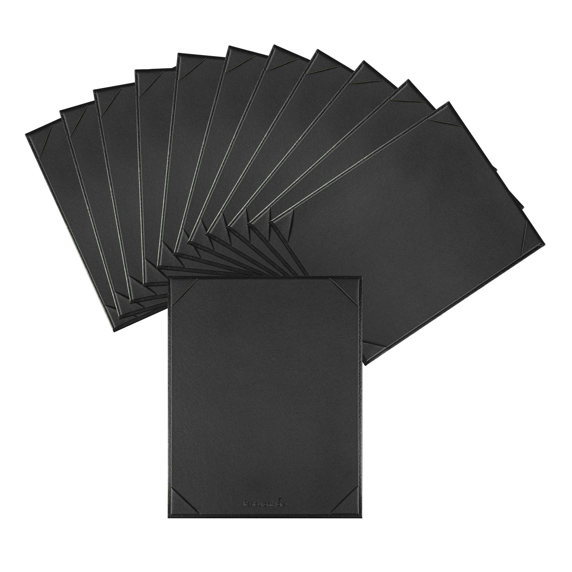 Chef 101 Black Vinyl Menu Board - Single Panel, 2-View - 8 1/2" x 11" - 24 count box