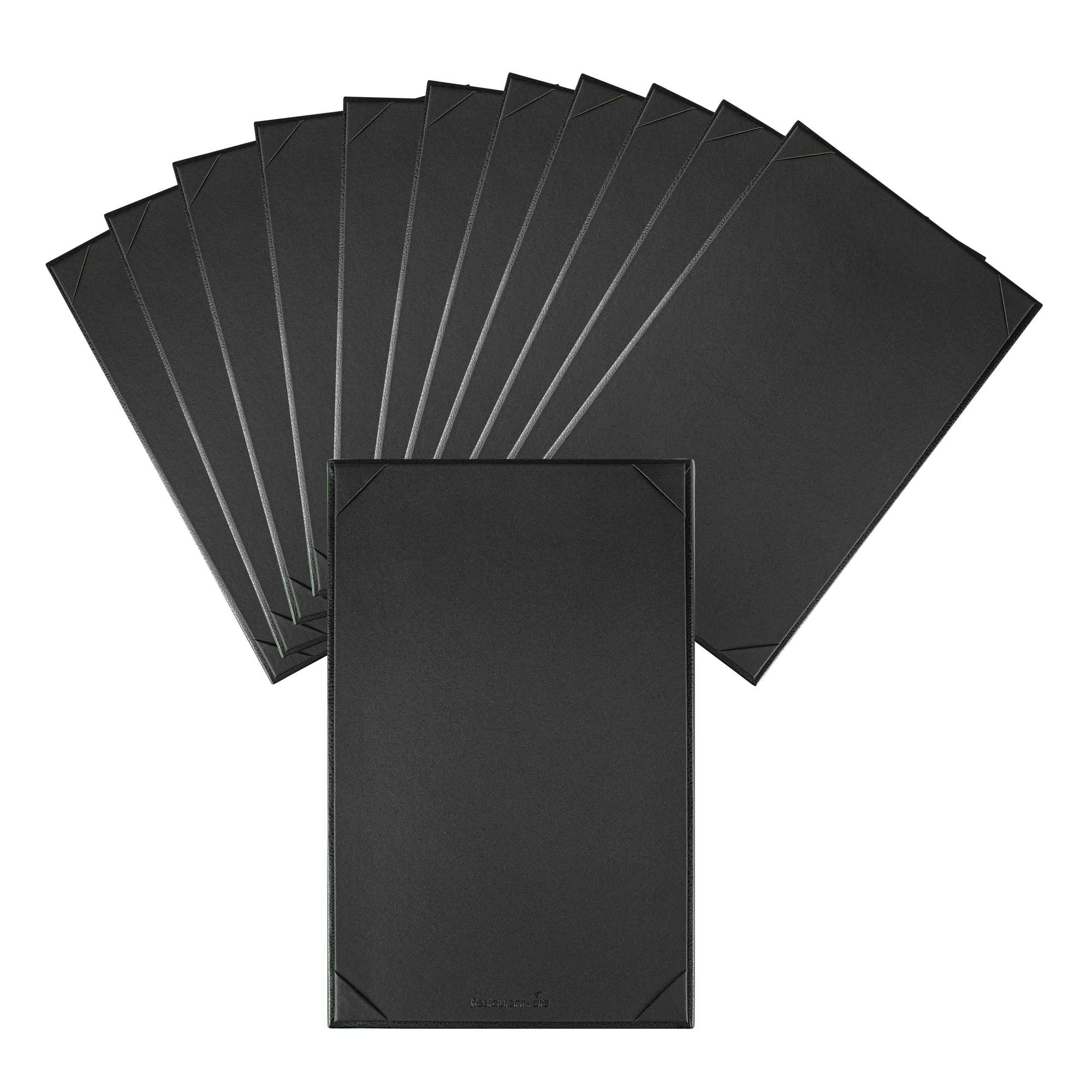 Chef 101 Black Vinyl Menu Board - Single Panel, 2-View - 8 1/2" x 14" - 1 count box