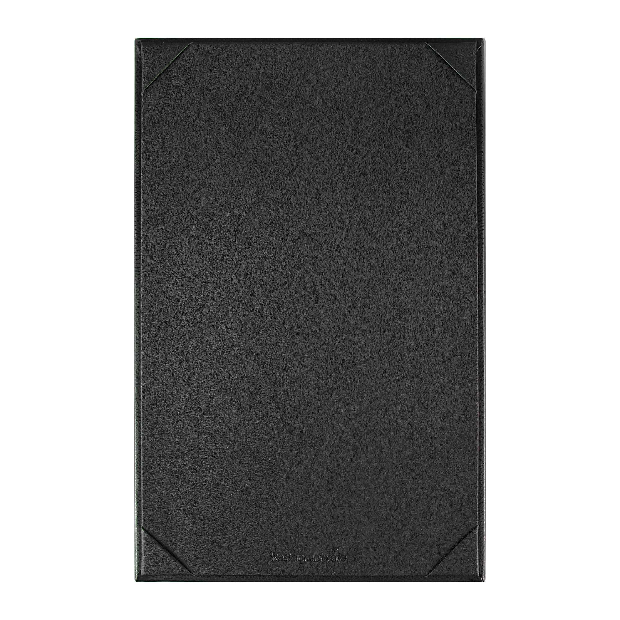 Chef 101 Black Vinyl Menu Board - Single Panel, 2-View - 8 1/2" x 14" - 12 count box