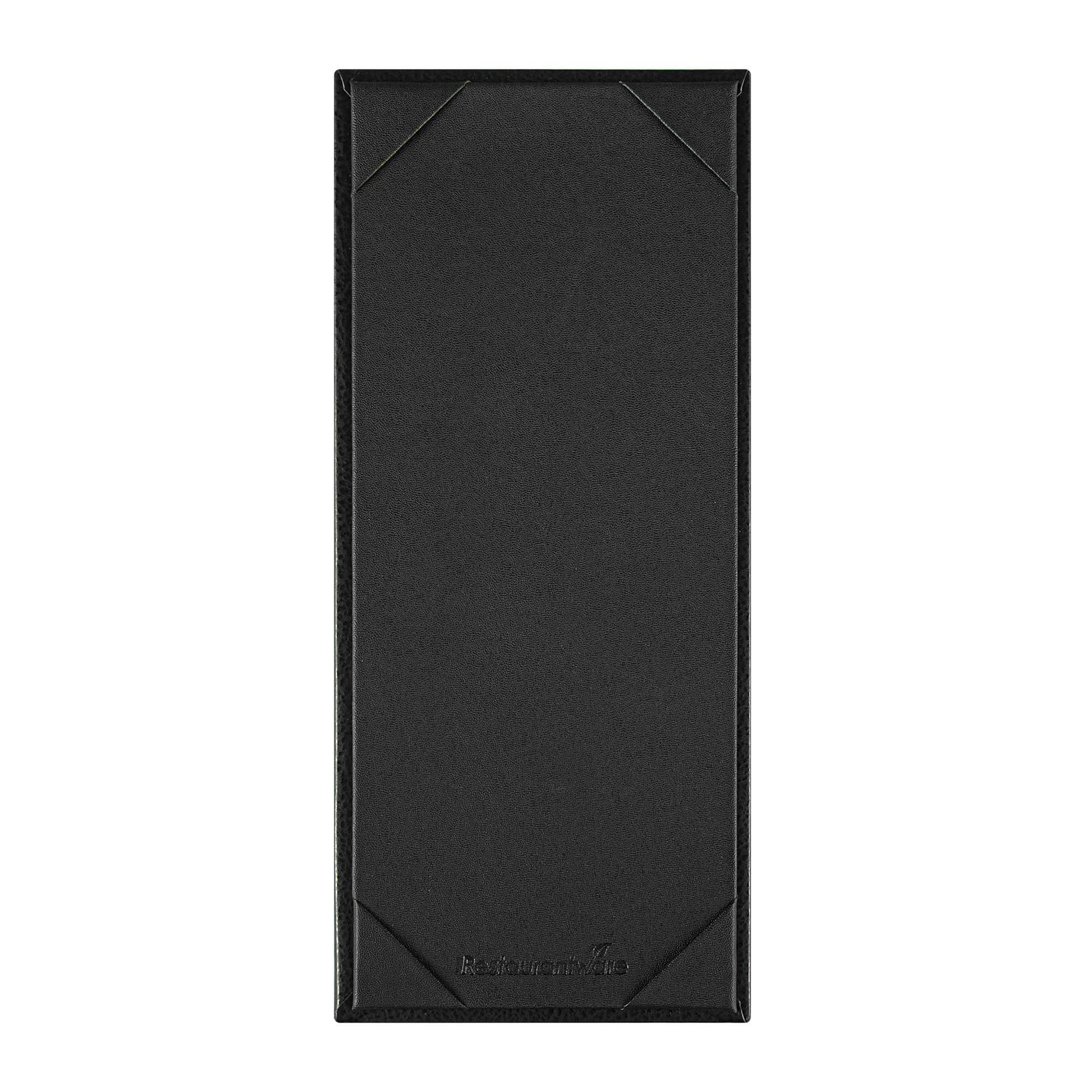 Chef 101 Black Vinyl Menu Board - Single Panel, 2-View - 4 1/4" x 11" - 24 count box