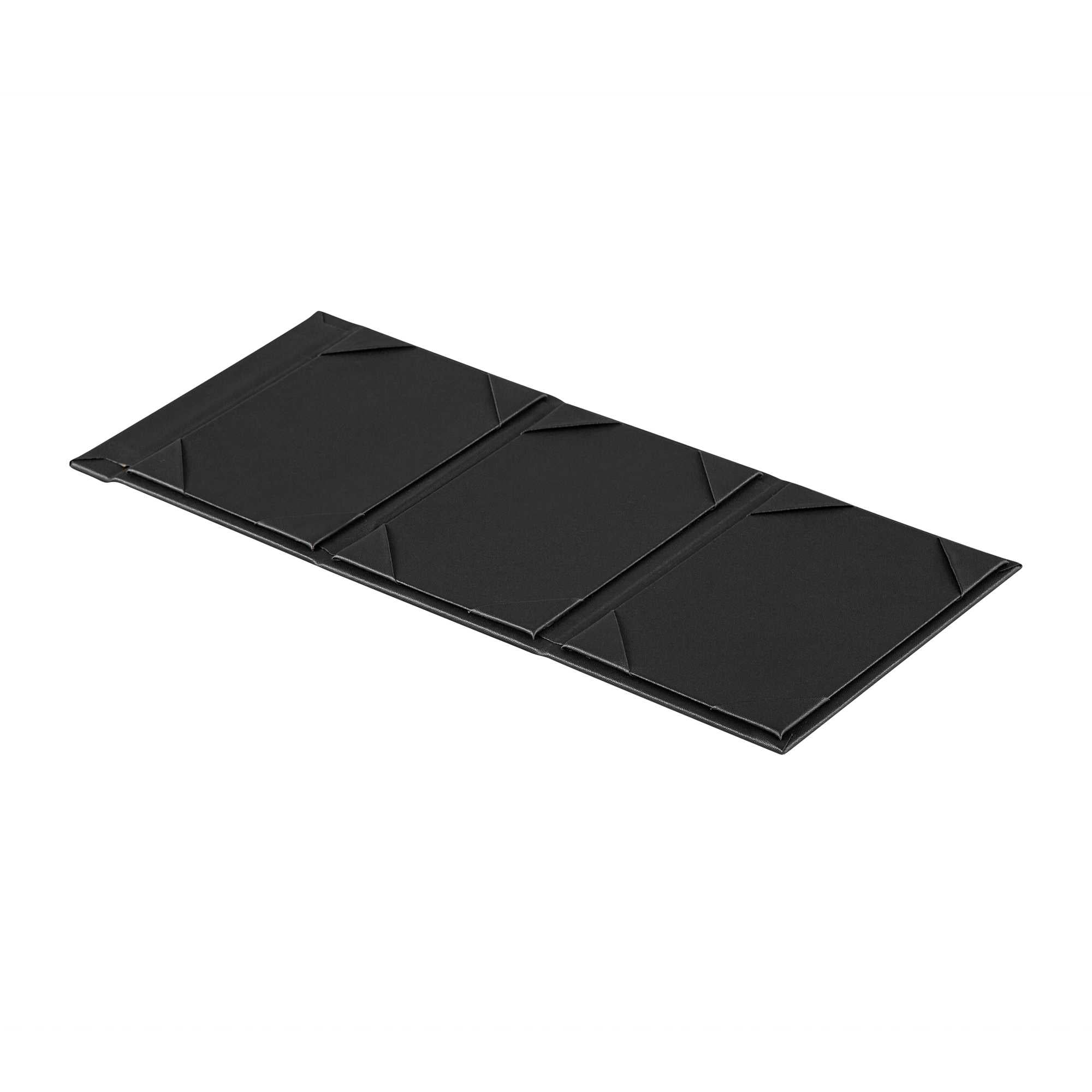 Chef 101 Black Vinyl Triangular Table Tent - 3-View - 4" x 6" - 1 count box