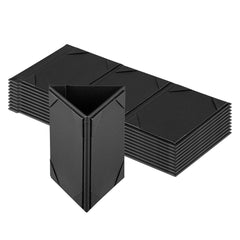 Chef 101 Black Vinyl Triangular Table Tent - 3-View - 4