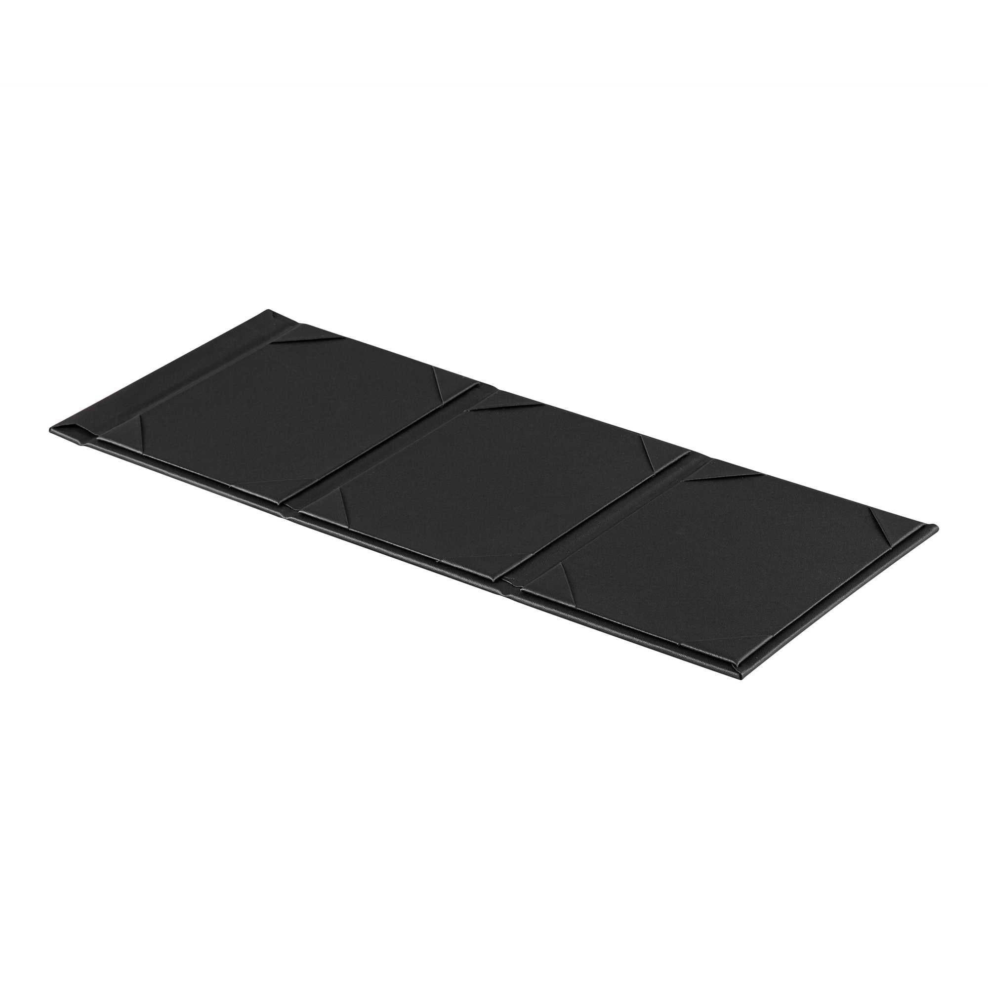 Chef 101 Black Vinyl Triangular Table Tent - 3-View - 5" x 7" - 48 count box