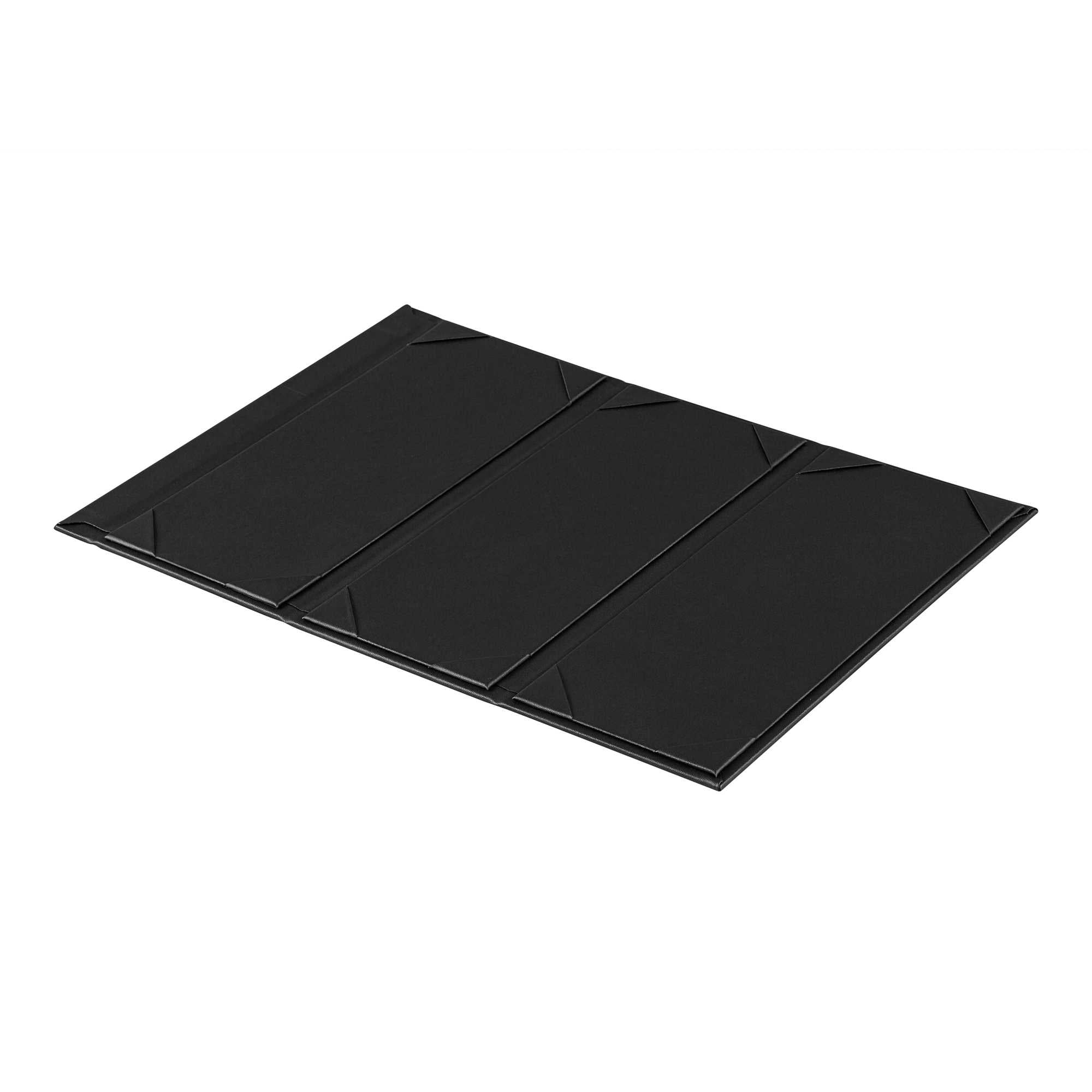 Chef 101 Black Vinyl Triangular Table Tent - 3-View - 4 1/4" x 11" - 24 count box