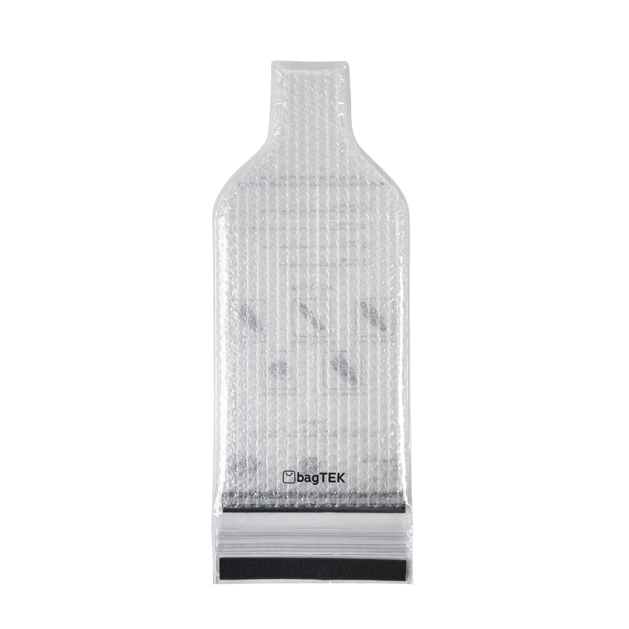 Bag Tek Clear Plastic Wine Bag - 19" x 7" - 2 count box