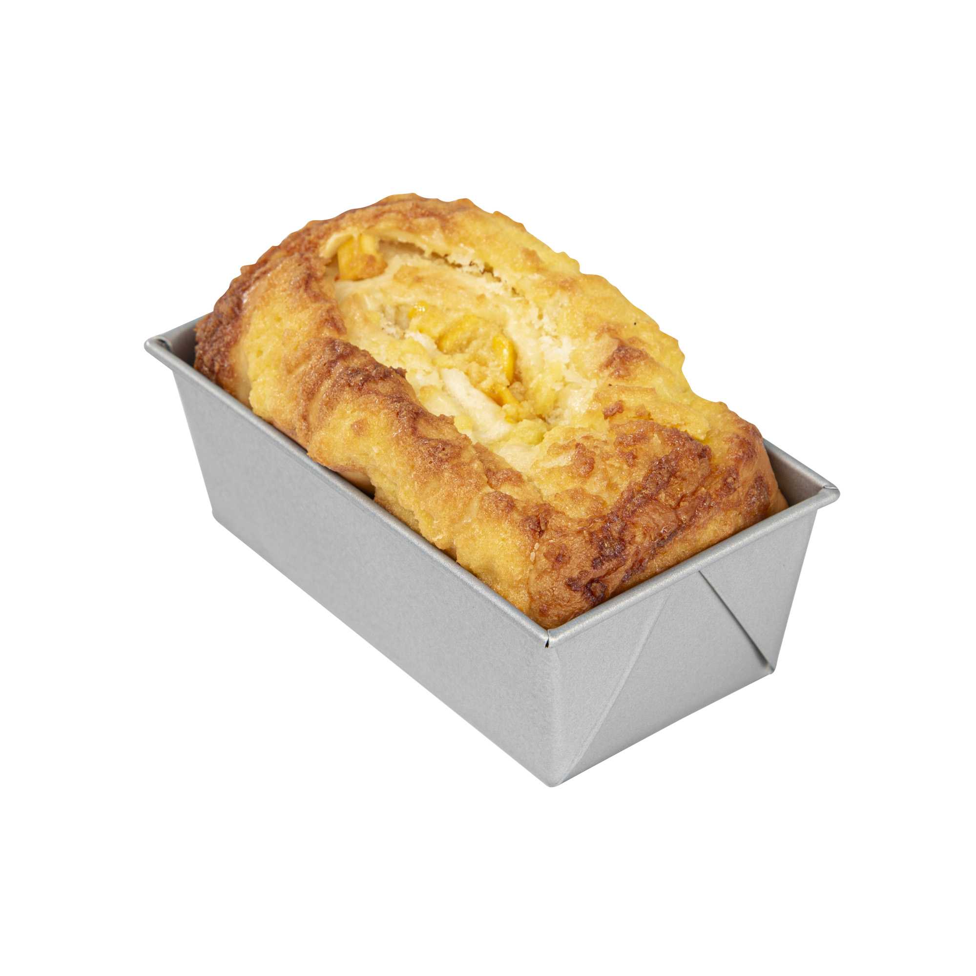 Pastry Tek 3/8 lb Glazed Aluminized Steel Bread Loaf Pan - 6" x 3 1/4" x 2 1/4" - 6 count box