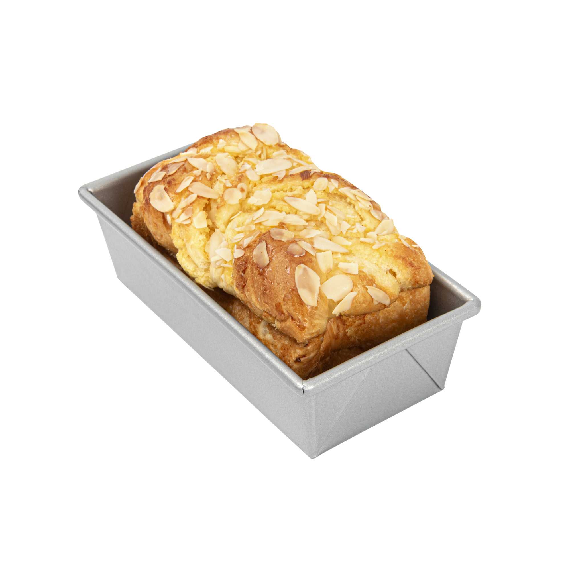 Pastry Tek 3/4 lb Glazed Aluminized Steel Bread Loaf Pan - 8 1/2" x 4 1/2" x 2 1/2" - 6 count box