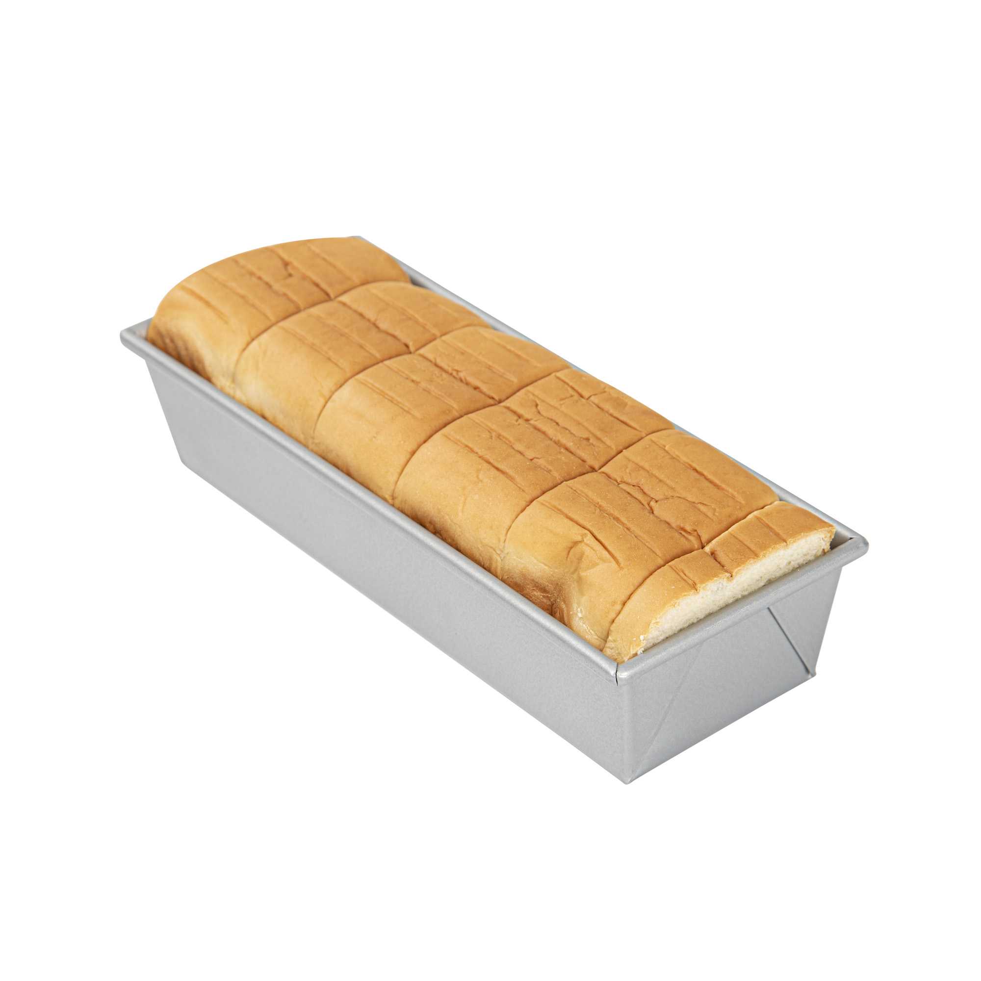 Pastry Tek 1.5 lb Glazed Aluminized Steel Bread Loaf Pan - 12 3/4" x 5" x 2 3/4" - 24 count box