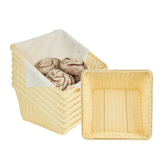 Chef 101 Slanted Natural Woven Plastic Rattan Basket - 17