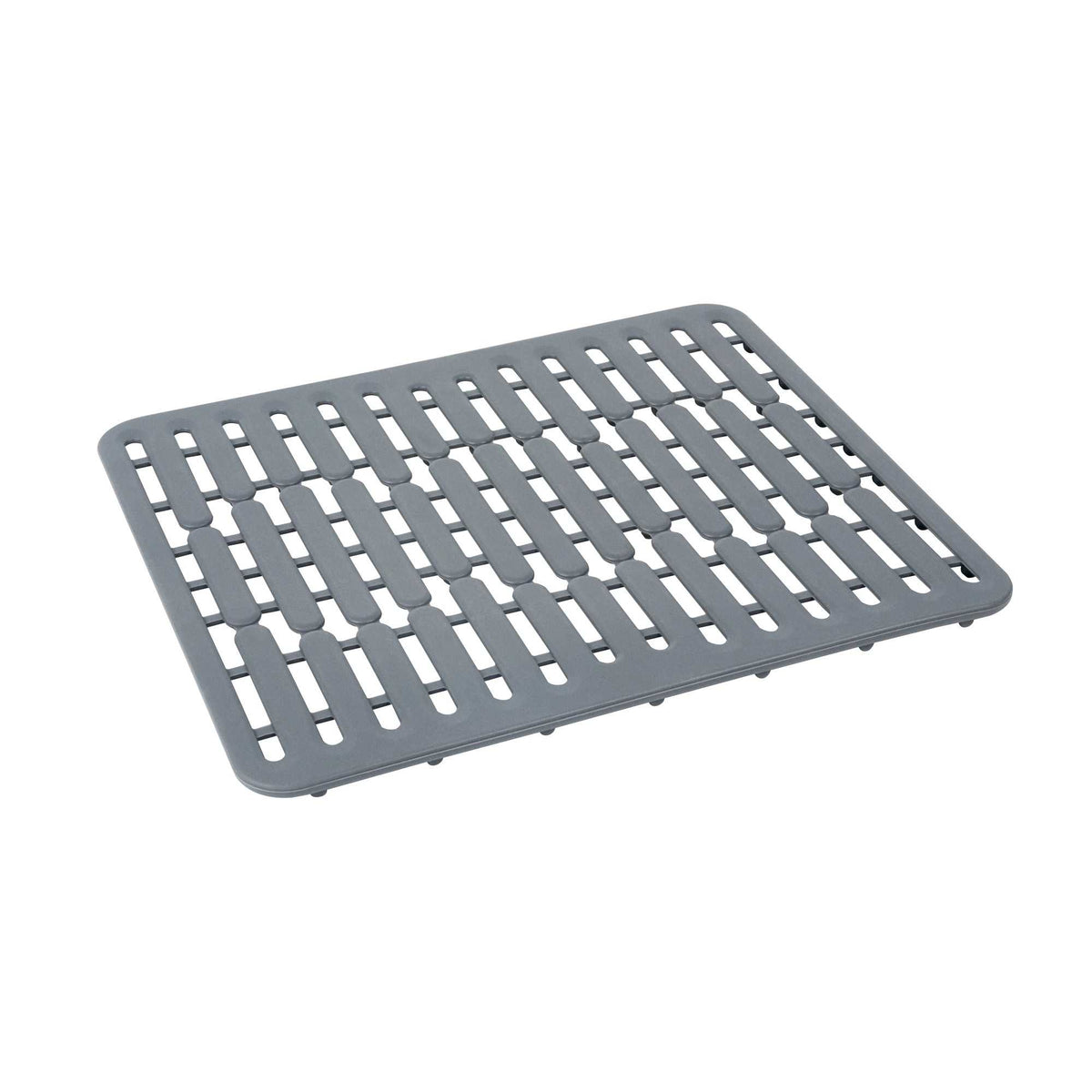 Clean Tek Professional Gray Silicone Sink Mat - Non-Slip - 12 1/2" x 11 1/4" x 1/2" - 1 count box