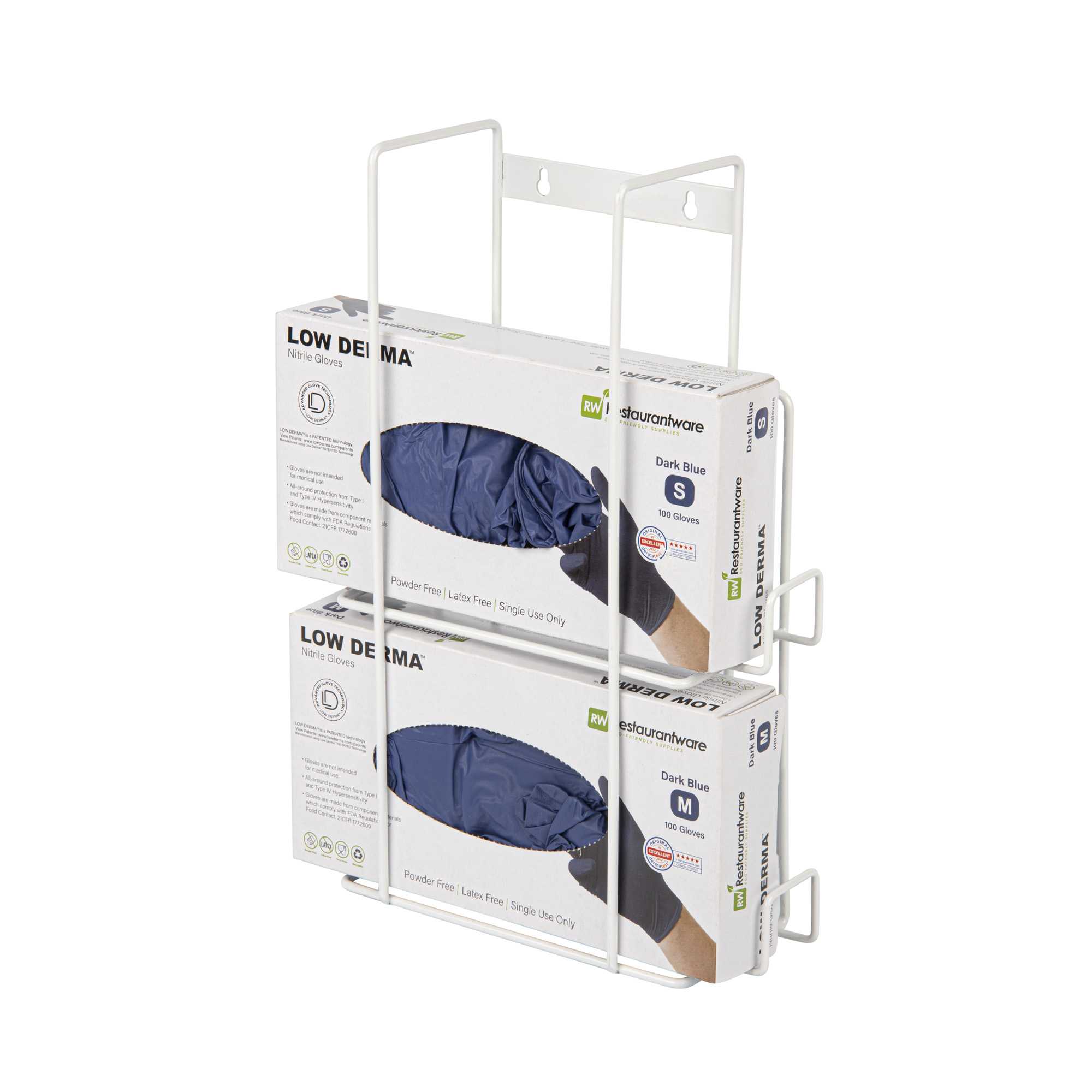 Clean Tek Professional Wire Wall Mount Glove Dispenser - Holds 2 Boxes - 9 3/4" x 3 3 /4" x 13 3/4" - 1 count box