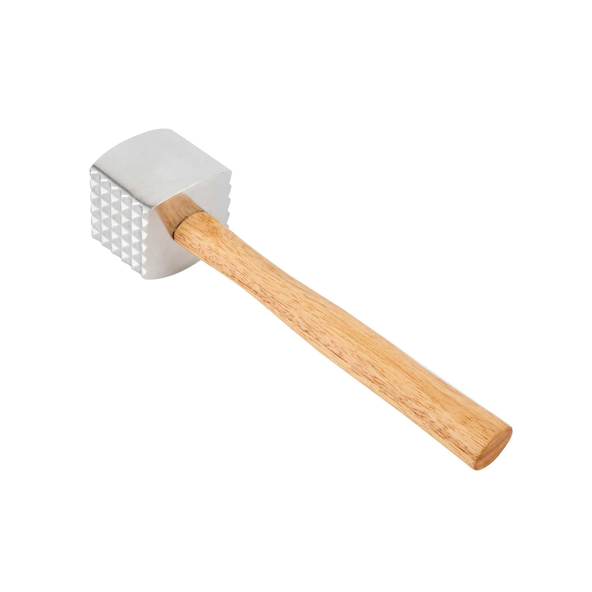 Met Lux Aluminum Meat Tenderizer - with Wood Handle - 12 1/2" x 3" x 2 1/4" - 1 count box