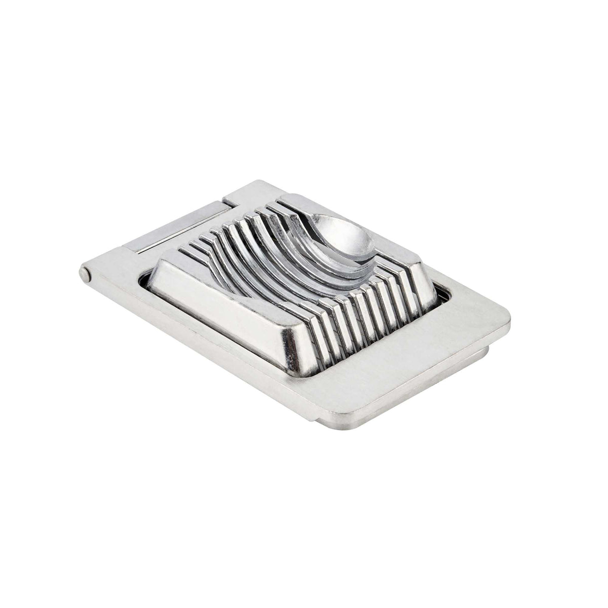 Met Lux Rectangular Aluminum Hinged Two-Way Egg Slicer - with Stainless Steel Wires - 4 3/4" x 4 1/4" x 1 1/2" - 1 count box