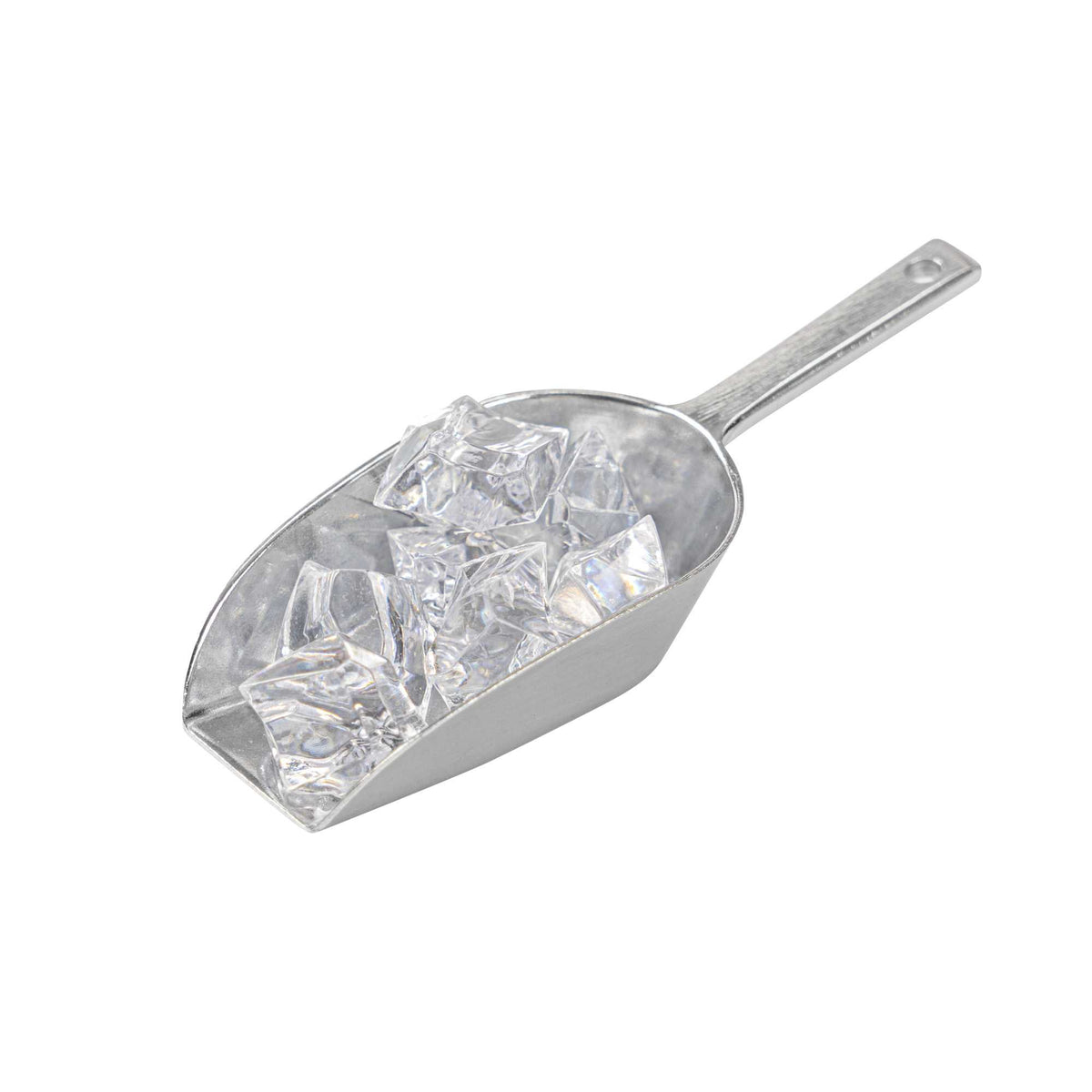 Met Lux 2 oz One-Piece Aluminum Scoop - Flat Bottom - 5" x 2" x 1" - 1 count box