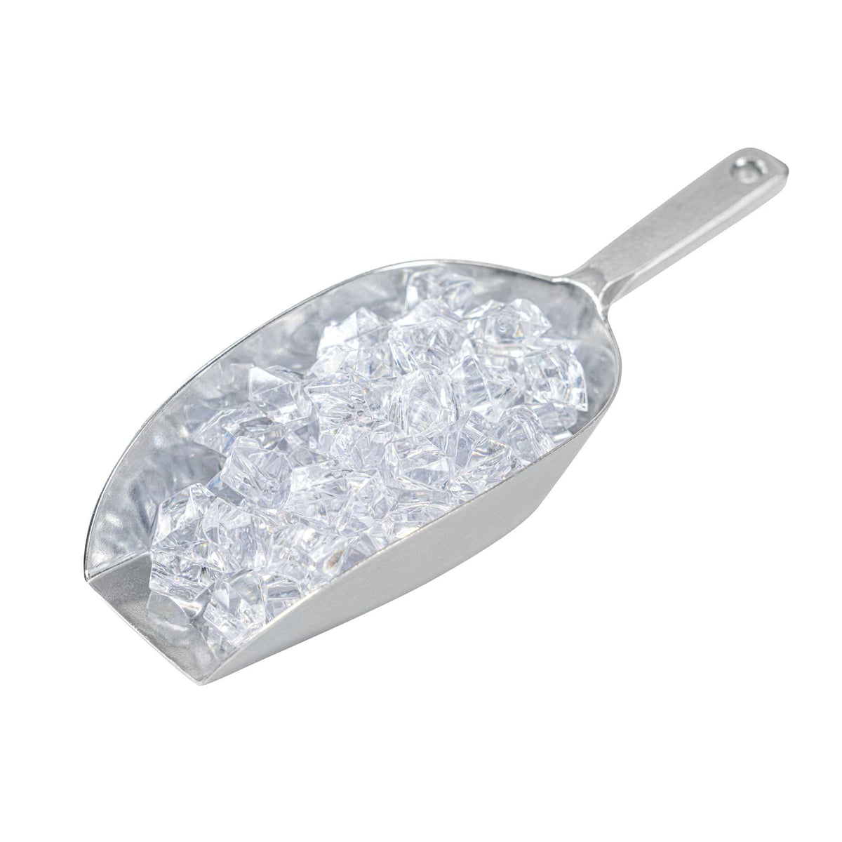 Met Lux 16 oz One-Piece Aluminum Scoop - Flat Bottom - 10 1/2" x 3 3/4" x 2" - 1 count box