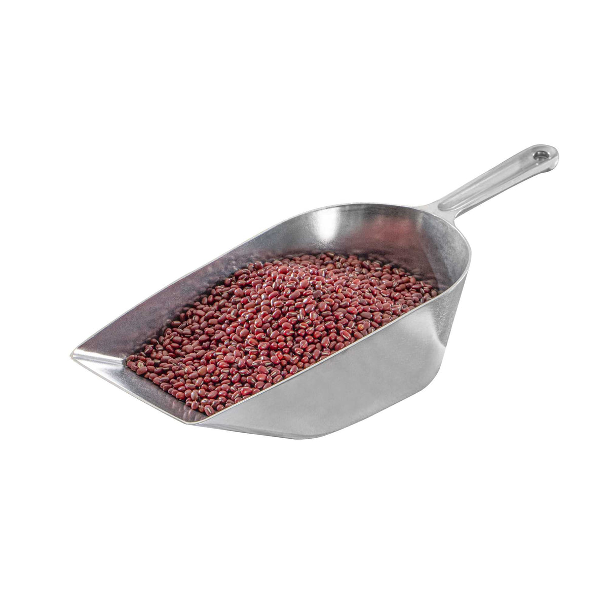 Met Lux 64 oz One-Piece Aluminum Scoop - Flat Bottom - 15 1/4" x 6" x 3 1/4" - 1 count box