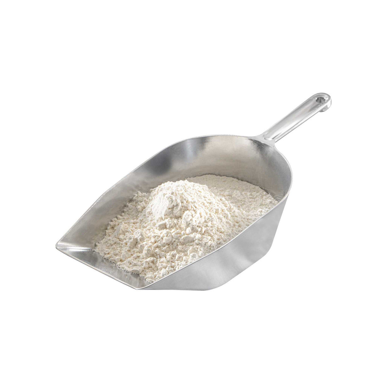 Met Lux 85 oz One-Piece Aluminum Scoop - Flat Bottom - 17 1/4" x 7" x 3 3/4" - 1 count box