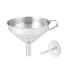 Met Lux 15 oz Stainless Steel Funnel - with Handle, Detachable Strainer - 6