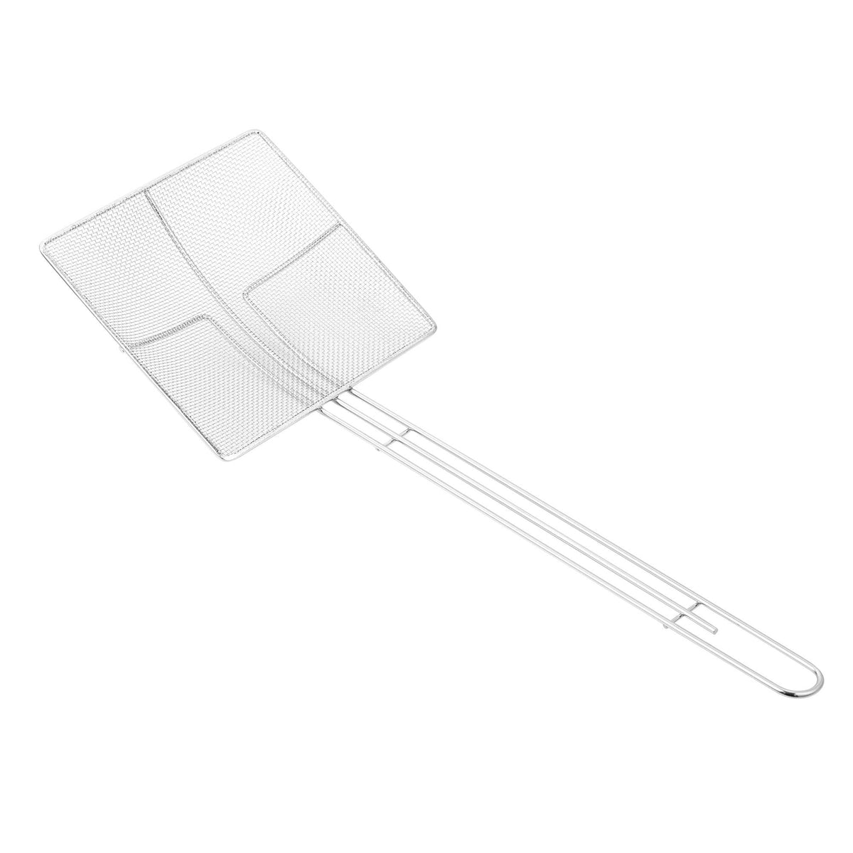 Motomori Square Fine Mesh Nickel-Plated Steel Skimmer - 19 1/2" x 7" x 3" - 1 count box