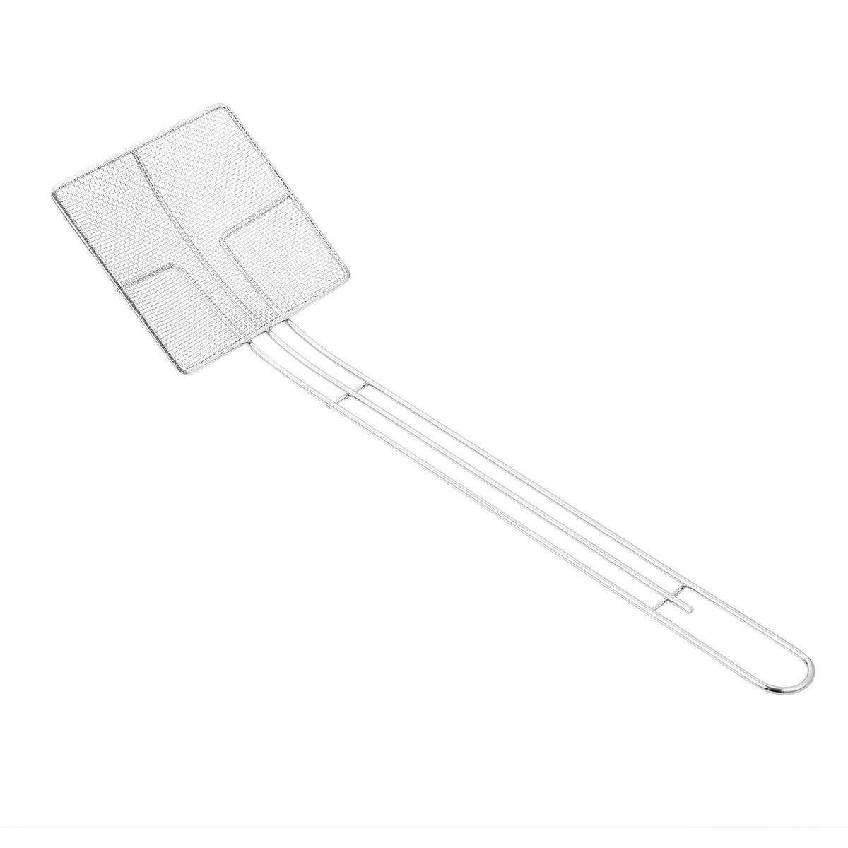 Motomori Rectangle Fine Mesh Nickel-Plated Steel Skimmer - 18" x 4 3/4" x 2 1/2" - 1 count box