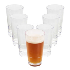 Bev Tek 16 oz Clear Tritan Plastic Stackable Mixing / Pint Glass - 3 1/4