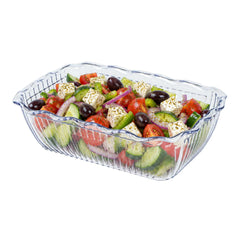 Chef 101 5 lb Clear Plastic Deli Crock - 10 1/4