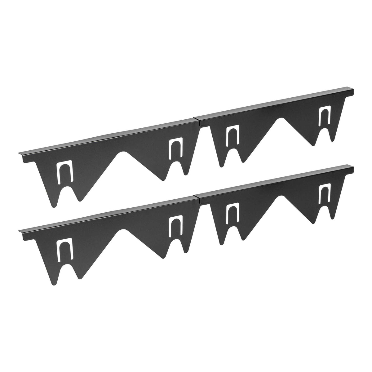 Chef 101 Black Stainless Steel Stove Gap Cover - Extendable - 13 3/4" x 3/4" x 4" - 2 count box