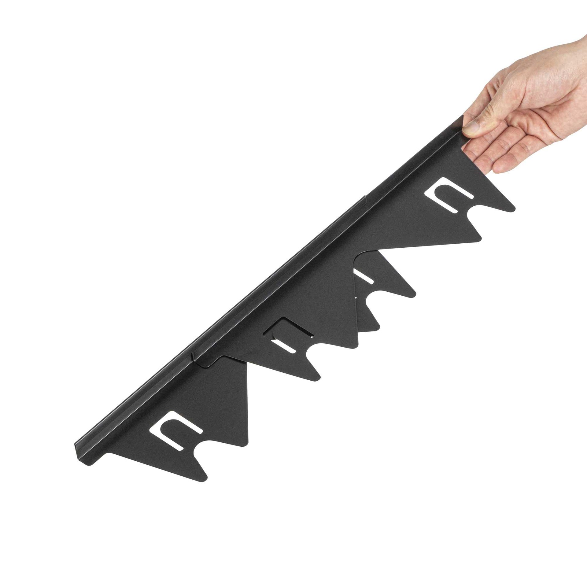 Chef 101 Black Stainless Steel Stove Gap Cover - Extendable - 13 3/4" x 3/4" x 4" - 2 count box
