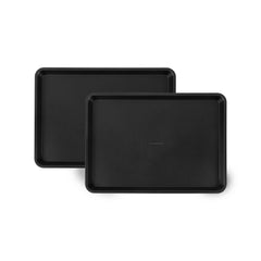 Pastry Tek Black Carbon Steel Jelly Roll Sheet Pan - Non-Stick, Tapered Edge - 15 1/4