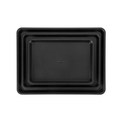 Pastry Tek 3-Piece Black Carbon Steel Sheet Pan Set - Non-Stick, Tapered Edge - 17 1/4