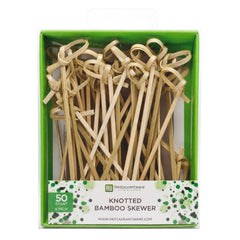 Pixy Natural Bamboo Knotted Pick - Retail Pack - 4